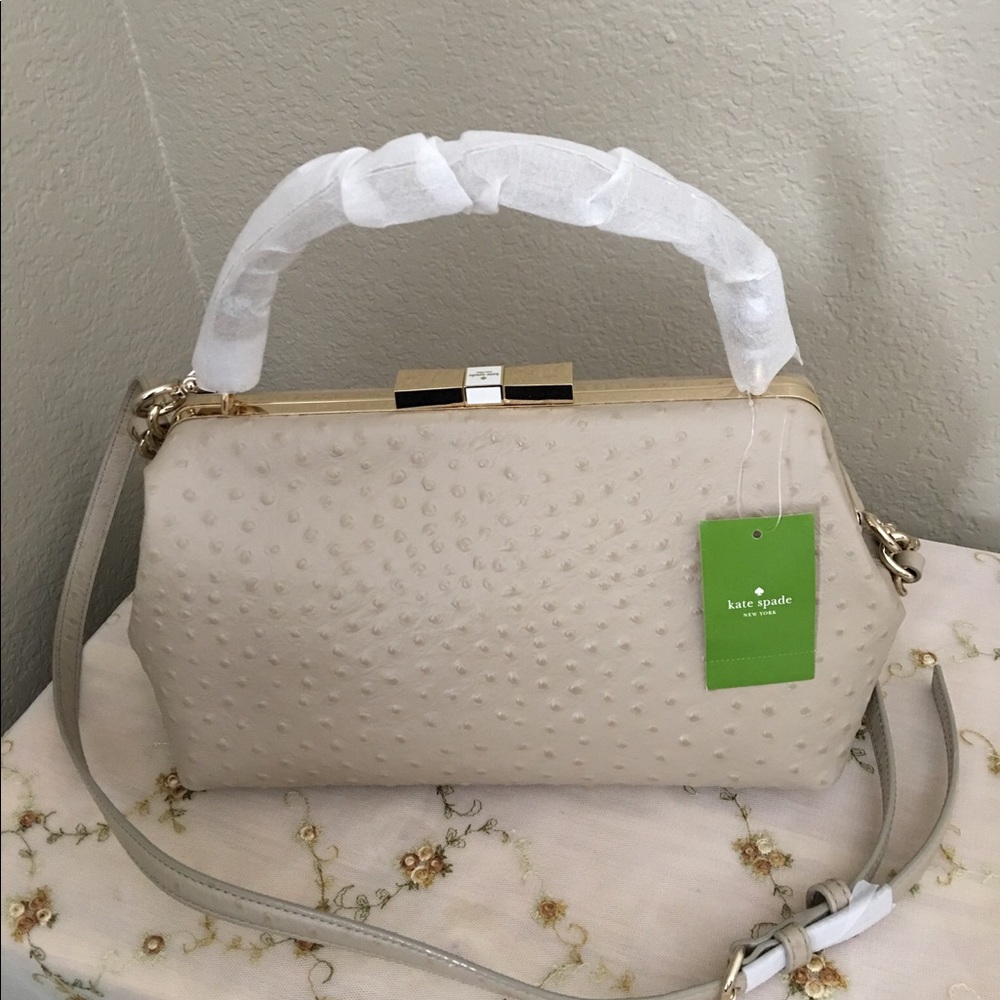 NWT Kate Spade Ostrich Leather Satchel Bag. 👜🛍